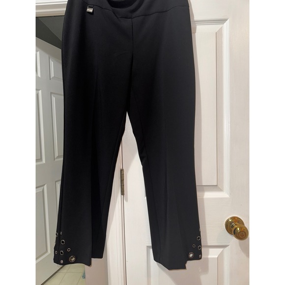 Lisette Montreal Pants - Lisette‎ Montreal Victoria Grommet Hem Black Crop Pants Trousers Size 8